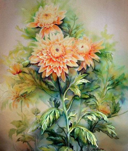 Горячий батик астры