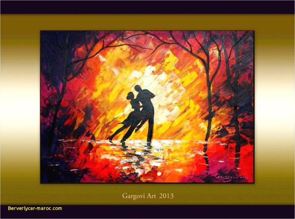 Картина маслом силуэт