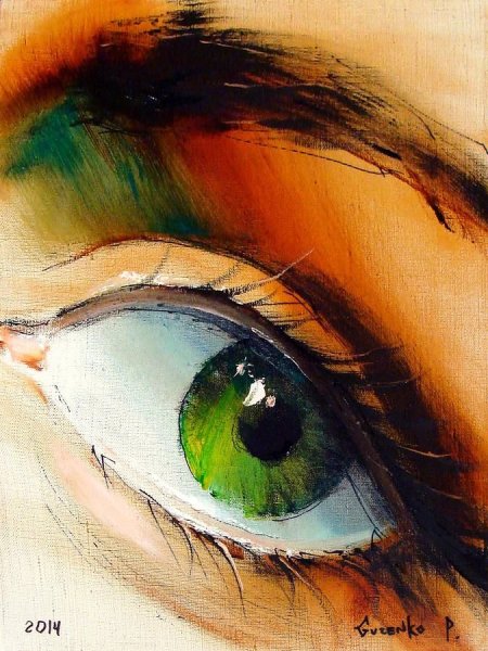 Глаз акрилом
