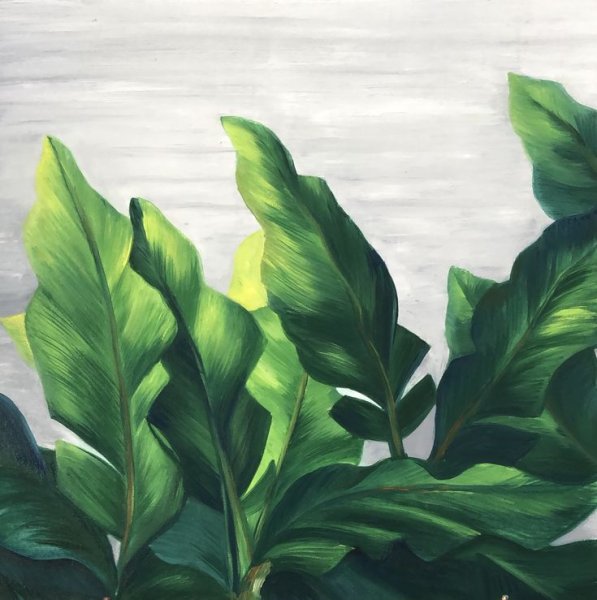 Листья маслом