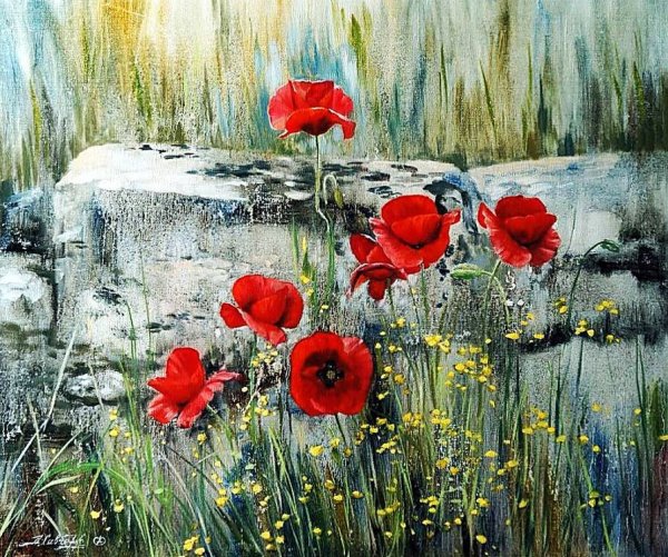 Художница Ольга Романчикова маки