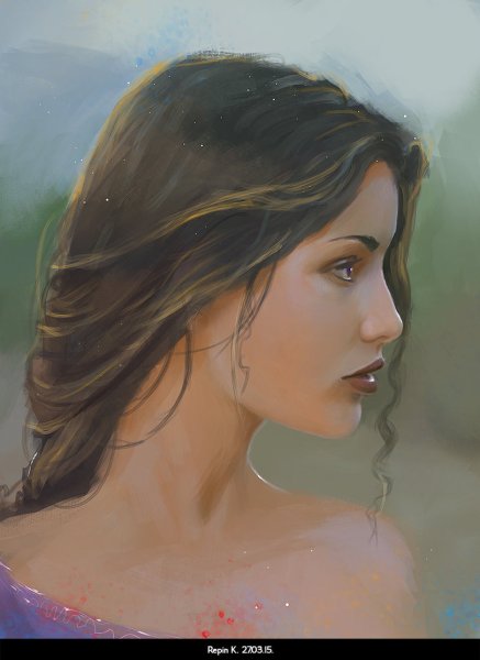 Женский портрет в профиль