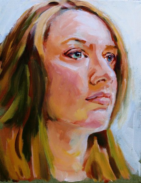 Портрет гуашью