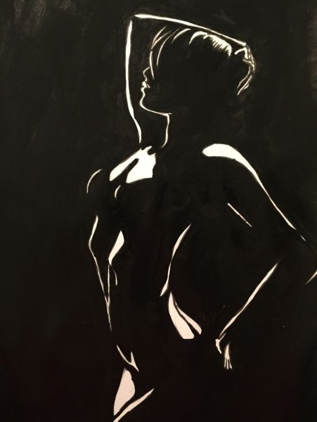 Картина женский силуэт