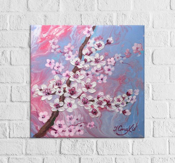 Ветка Сакуры акрилом