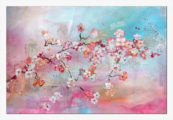 Сакура масляными красками