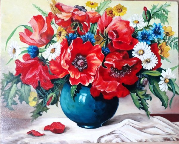 "Букет с маками", Родригес Хосе