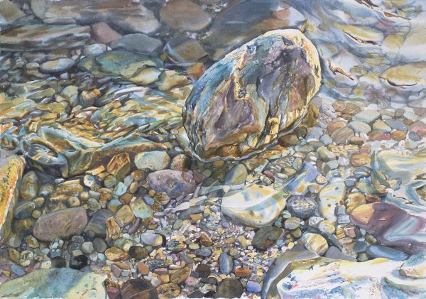 Галька акварелью