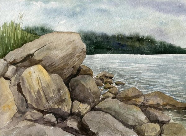 Камень нарисованный