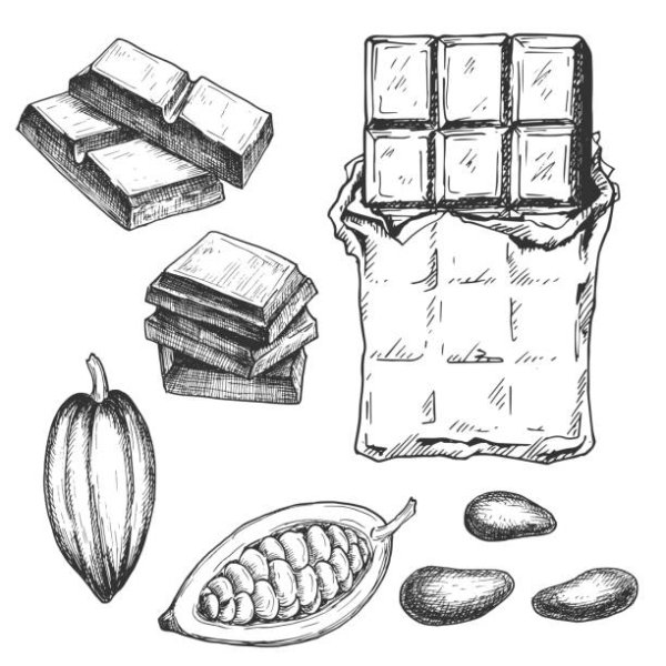 Шоколад карандашом