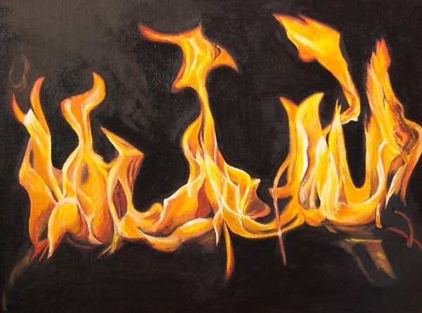 Пламя акрилом