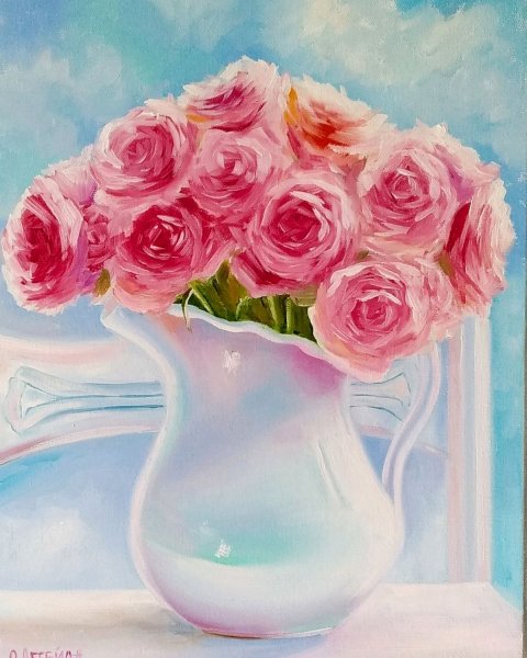 Розы живопись