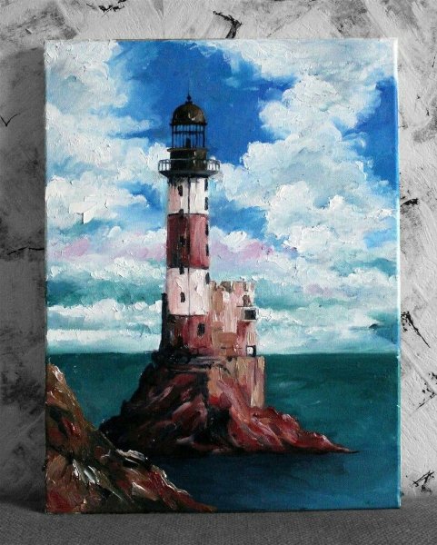 Акварель Маяк Анива
