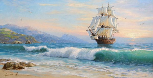 Художник Олег Васянович картины море