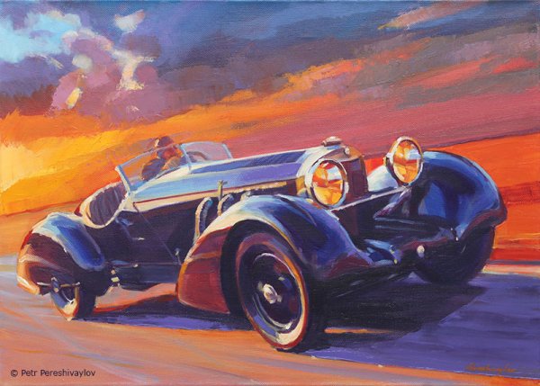 Ретро автомобили в живописи