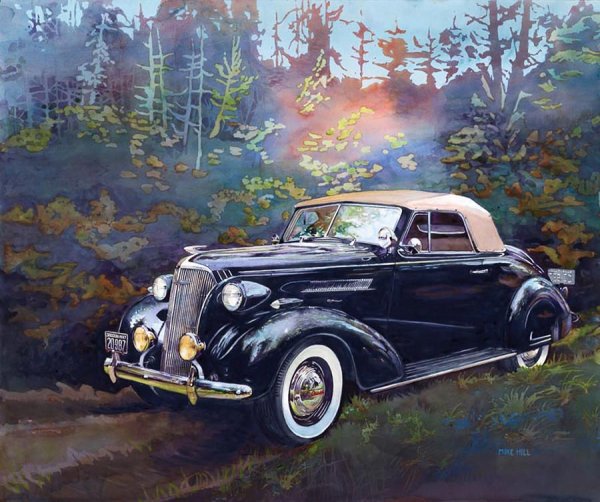 Нарисованный автомобиль краской