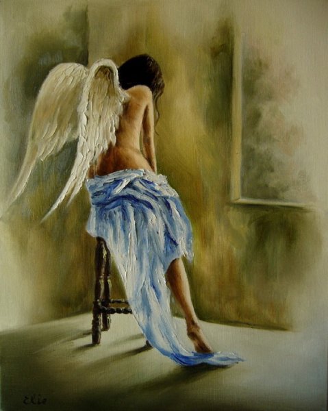 Картина девушка с крыльями