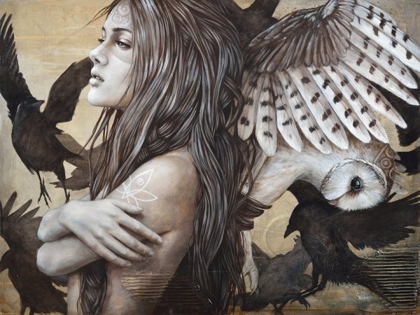 Девушка с крыльями счастье