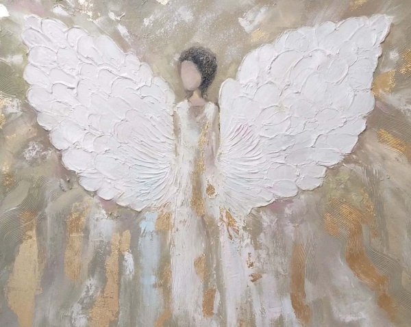 Крылья ангела маслом