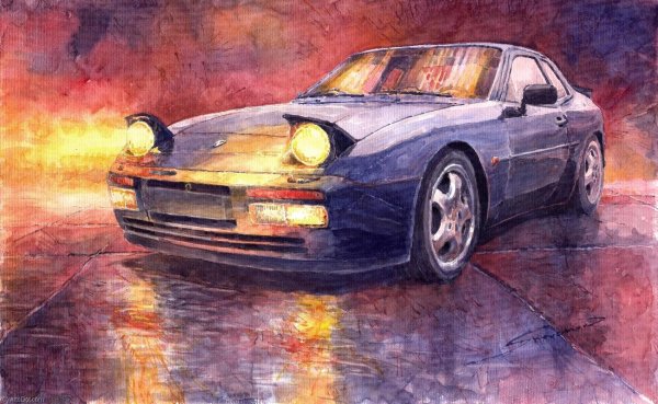 Машина картина маслом