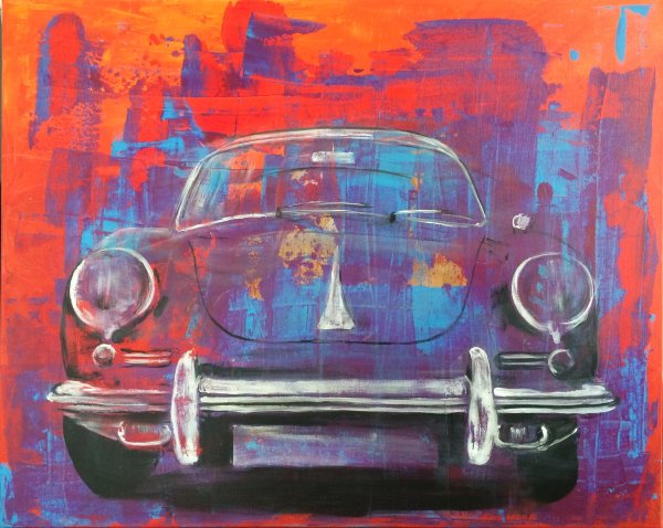 Картина маслом автомобиль