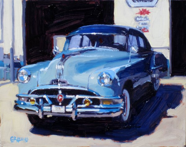 Ретро автомобиль акварель