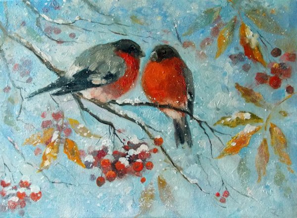 Кочина Елена картины Снегирь