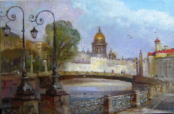 Поцелуев мост в Санкт- Петербурге Никольский собор