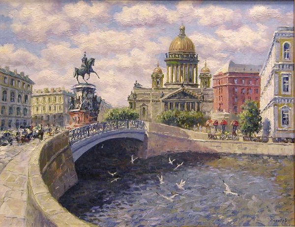 Питер городской пейзаж 19 век живопись