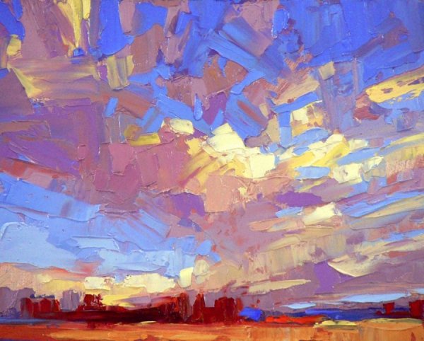 Живопись мастихином ..Дэвид Менсинг