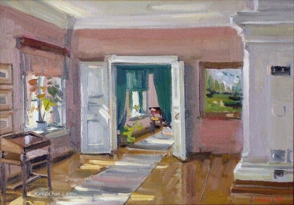 Этюд интерьера маслом