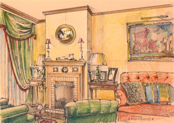 Эскиз интерьера