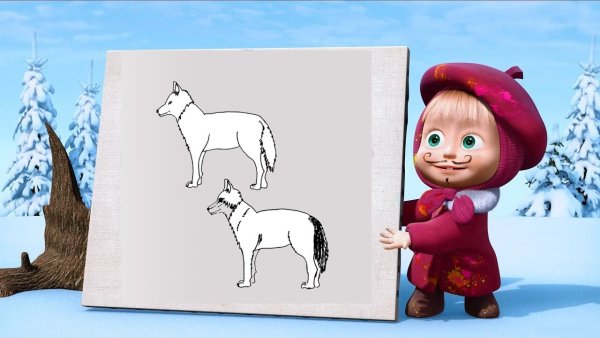 Маша и медведь рисовать