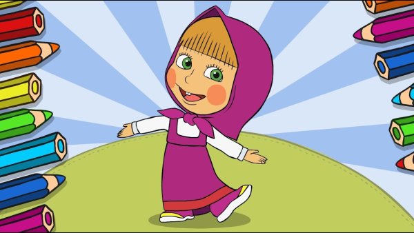 Нарисовать Машу из мультика Маша и медведь