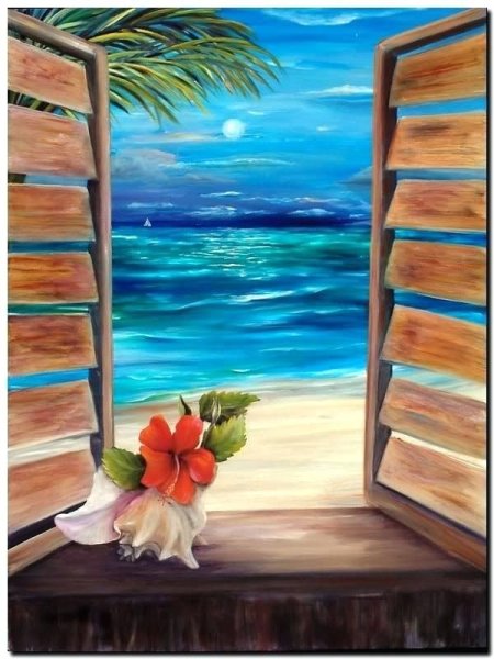 Море акрилом на холсте