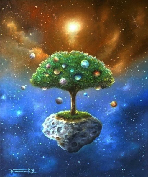 Планета с деревьями