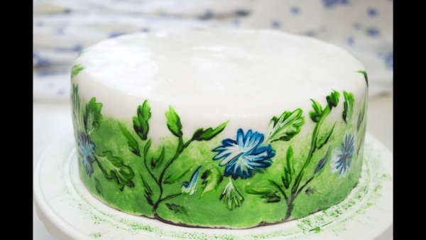 Рисование кремом на торте