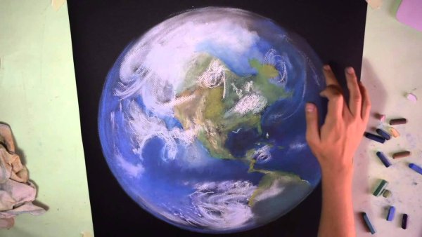 Рисунок земли реалистичный