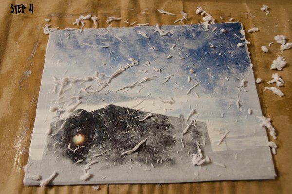 Фотография перенесенная на холст