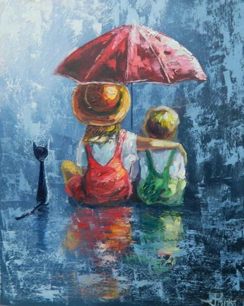 Зонтики в живописи