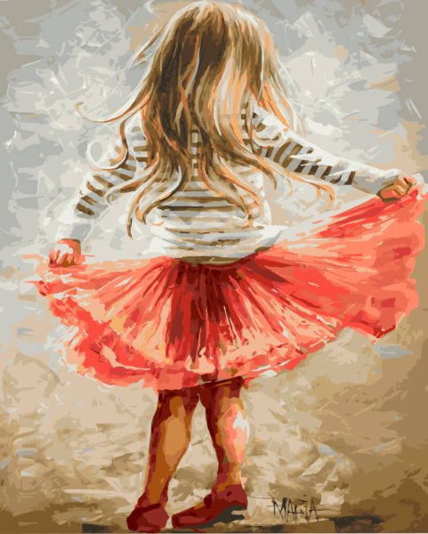 Девочка акварель