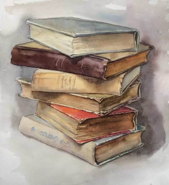 Книги акварель