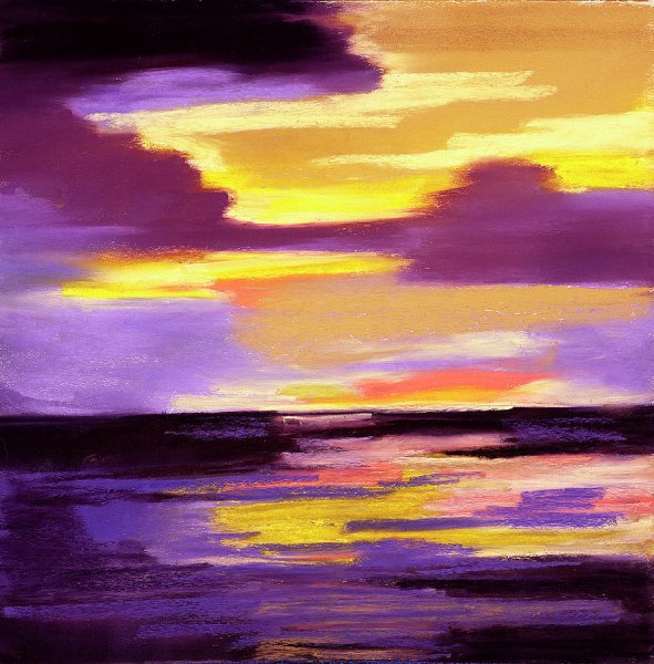 Абстракция масляной пастелью