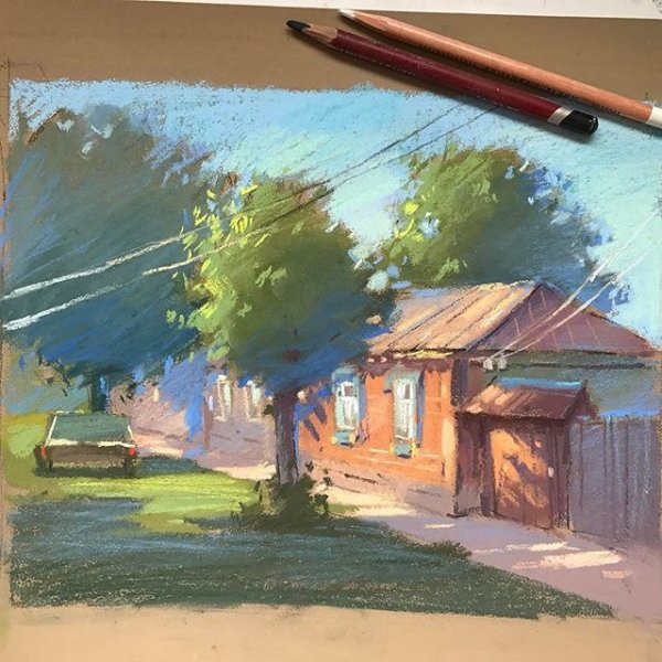 Ирина Климова пастель картины пейзажи