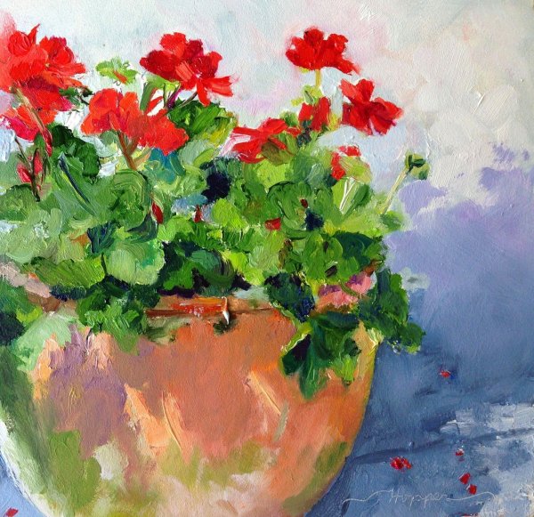 Герань пастелью