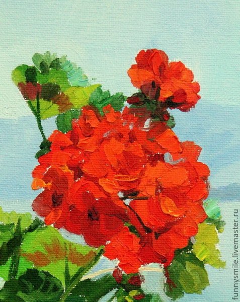 Герань картины художников