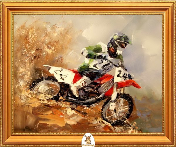 Картина мотоцикл