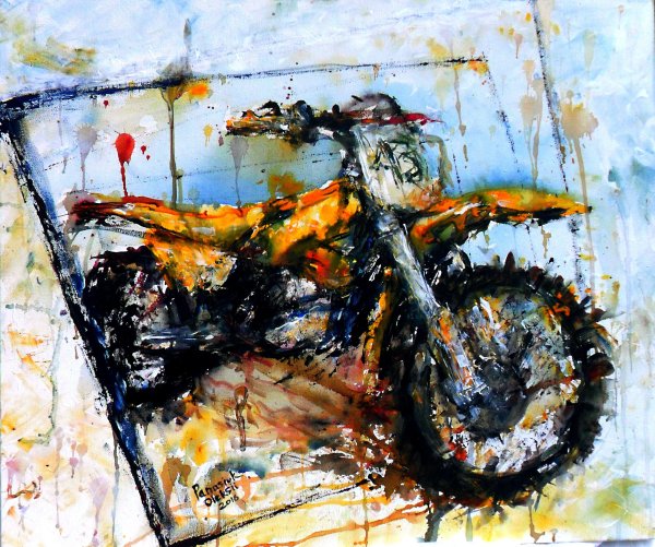 Художник Роман Федосенко картины мотоцикл