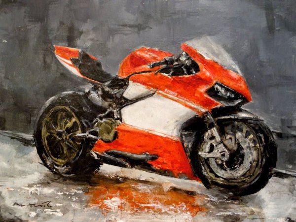 Художник Роман Федосенко картины мотоцикл