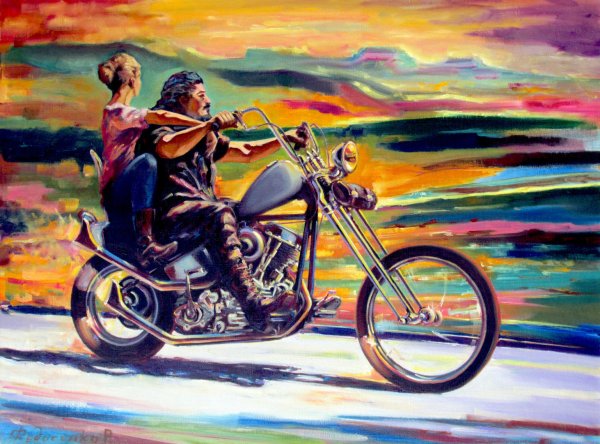 Художник Роман Федосенко картины мотоцикл